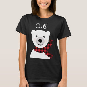 T-shirt Famille Correspondant Buffle de Noël Plaid Bear Cu