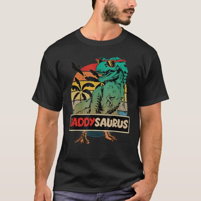 T-shirt Famille correspondant Daddysaurus Rex Fête des pèr (Devant)