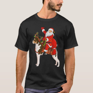 T-shirt Famille Correspondant Funny Père Noël Riding Rat T
