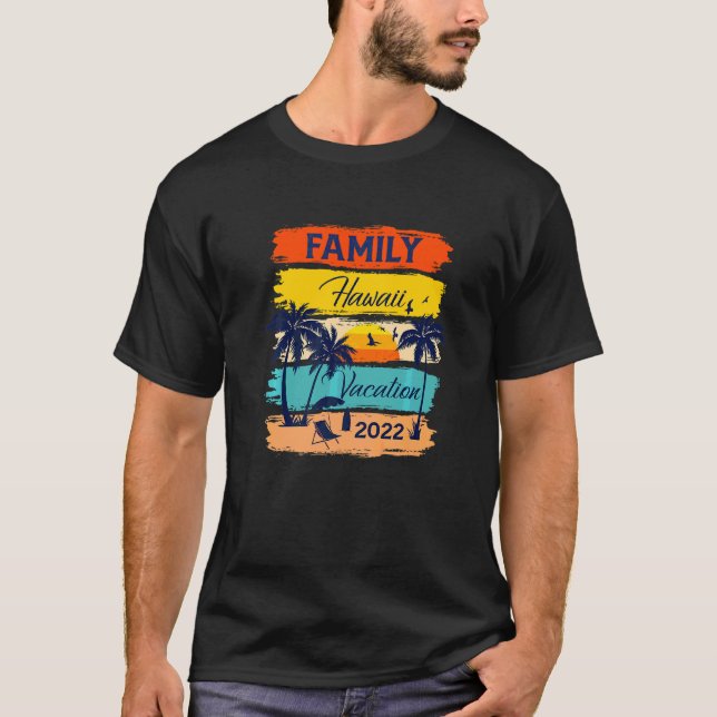 T-shirt Famille correspondant Hawaiian Vacation Group Hawa (Devant)
