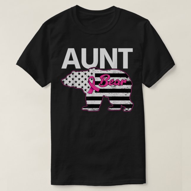 T-shirt Famille correspondant Tante Tante Ourse Cancer du  (Design devant)
