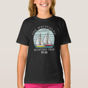 T-shirt Famille Correspondant Vacances nautiques Personnal