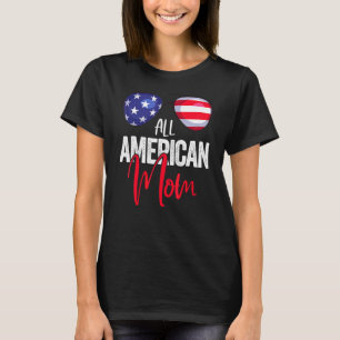 T-shirt Famille Correspondante 4 juillet Femmes Maman Amér