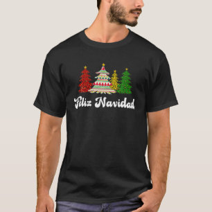 T-shirt Famille Correspondante Feliz Navidad Espagnol Mexi