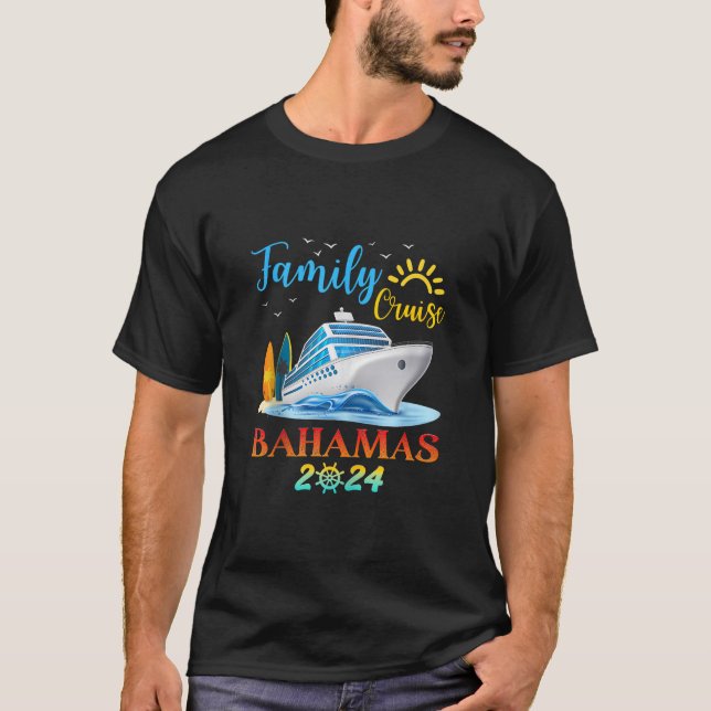 T-shirt Famille Croisière Bahamas 2024 Escadrons jumelés v (Devant)