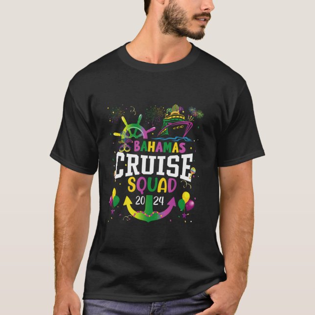T-shirt Famille Croisière Bahamas 2024 Escadrons jumelés v (Devant)