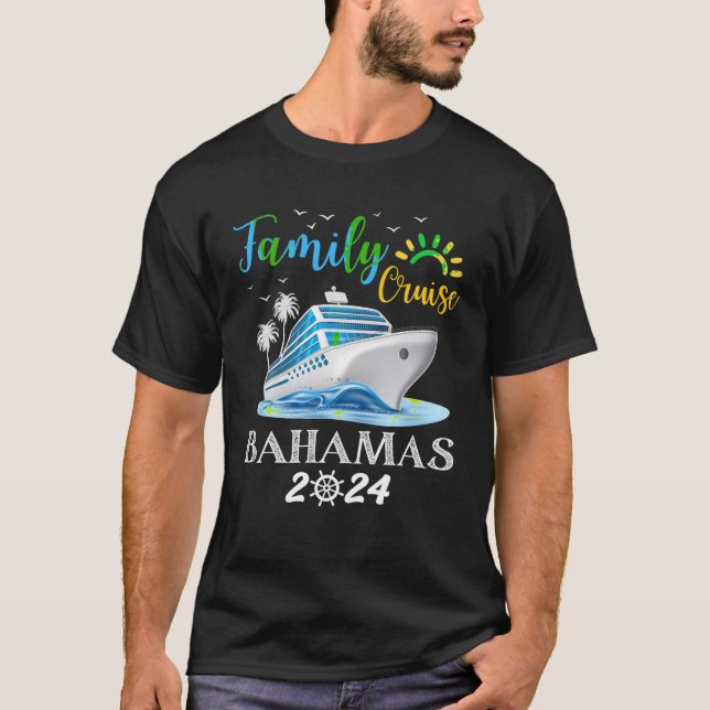 T-shirt Famille Croisière Bahamas 2024 Escadrons jumelés v (Devant)