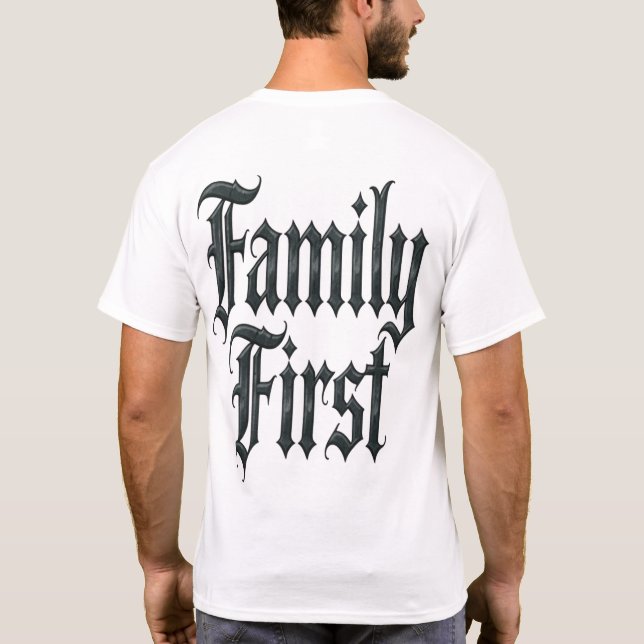 T-shirt Famille d'abord (Dos)