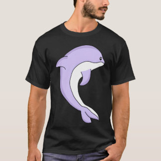 T-shirt Famille d'animaux mignons dauphin lilas