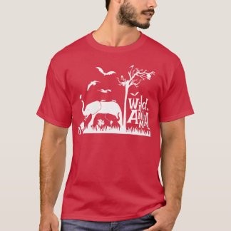 T-shirt Famille d'animaux sauvages