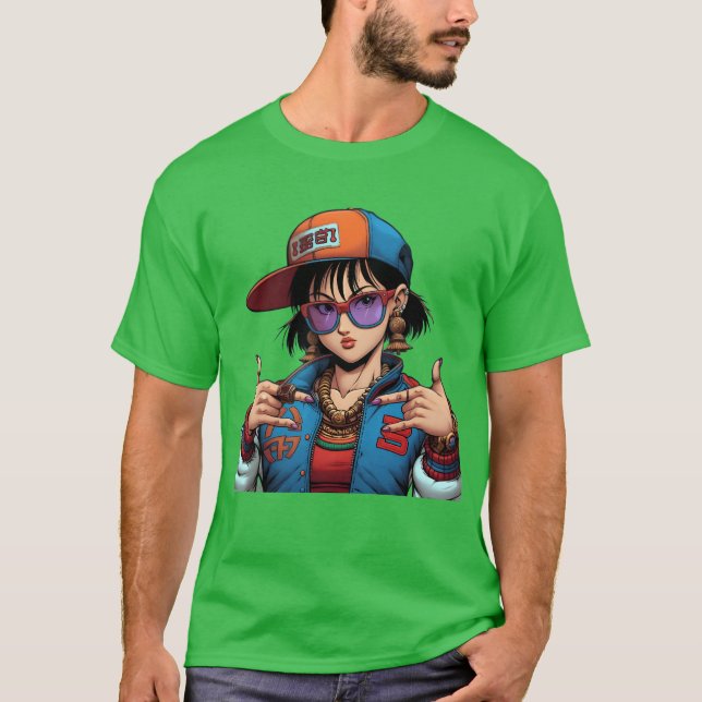 T-shirt Famille d'anime chic urbain (Devant)