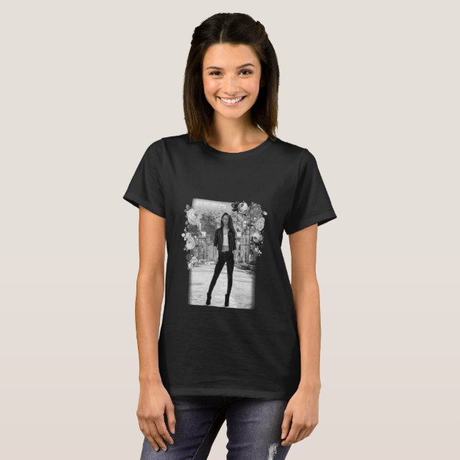 T-shirt FAMILLE D'Art FAMILLE Blanc et Noir Belle (Devant entier)