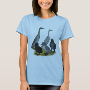 T-shirt Famille de canard de coureur bleu