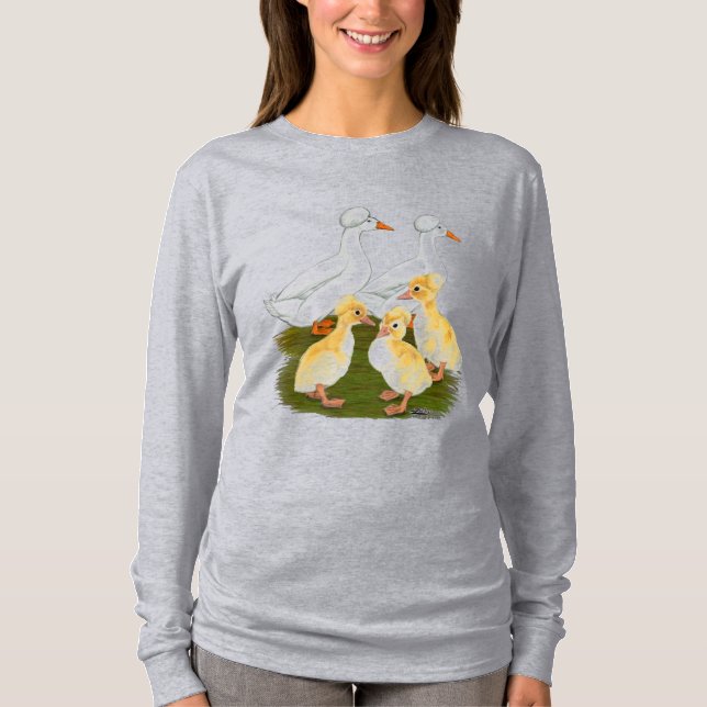 T-shirt Famille de canards à crête (Devant)