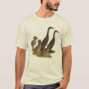 T-shirt Famille de canards coureurs au chocolat