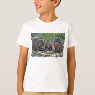 T-shirt Famille de castor