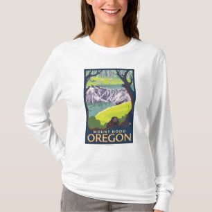 T-shirt Famille de castor - capot de bâti, Orégon
