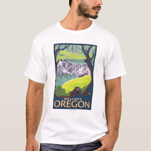 T-shirt Famille de castor - Welches, Orégon