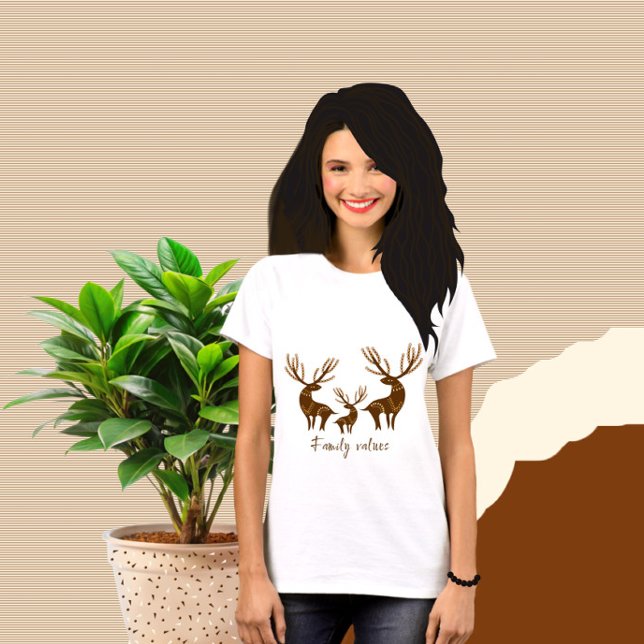 T-shirt Famille de cerfs Brown (Créateur téléchargé)