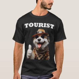 T-shirt Famille de chien touriste