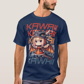 T-shirt Famille de dragons animés chibi kawaii