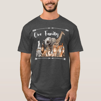 T-shirt Famille de famille d'animaux sauvages africains Sa
