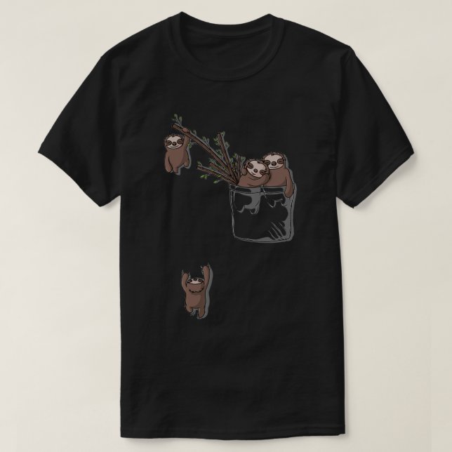 T-shirt Famille de fentes de poche mignonne (Design devant)