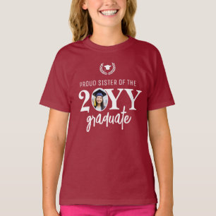T-shirt Famille de Fiers Moderne Personnalisée du Diplômé