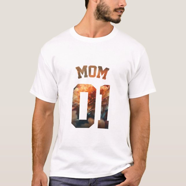 T-shirt Famille de fleurs - Maman 01 (Devant)
