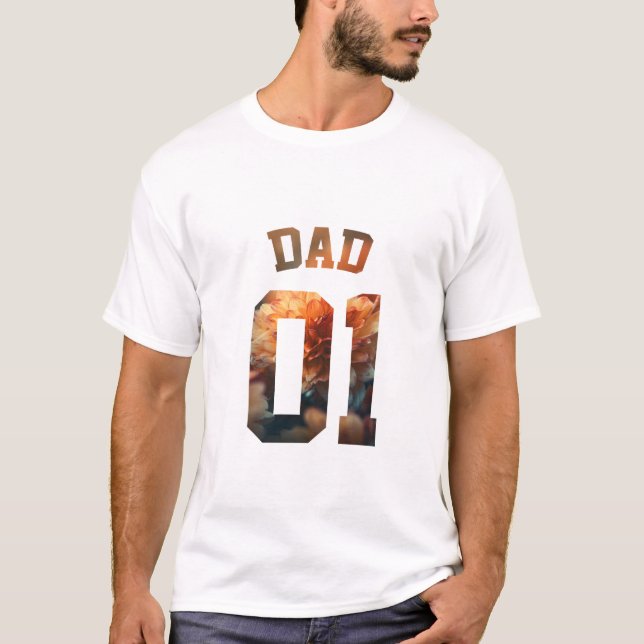 T-shirt Famille de fleurs - Papa 01 (Devant)