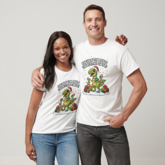 T-shirt Famille de Fukuiraptor Noël Mignonne – Dino de Fêt