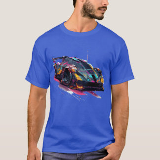 T-shirt Famille de garçon de voiture de course de science-