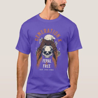 T-shirt Famille de génération X sauvage et libre