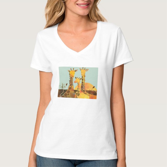 T-shirt Famille de girafe (Devant)