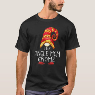 T-shirt Famille de gnome de mère célibataire tenue de Noël