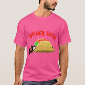 T-shirt famille de la fille du taco de wiener