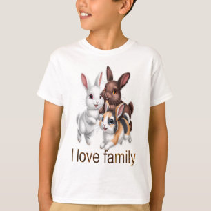 T-shirt Famille de lapins