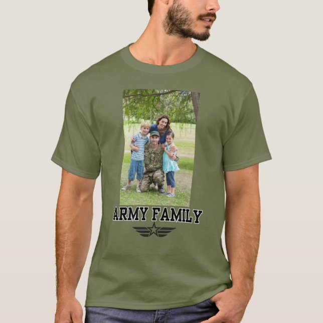 T-shirt Famille de l'armée avec photo (Devant)