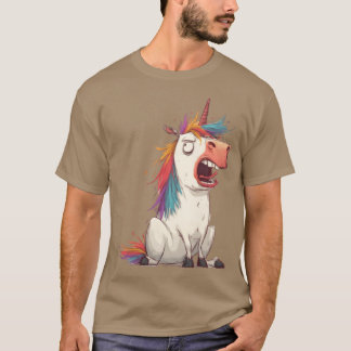 T-shirt Famille de l'humour de licorne arc-en-ciel