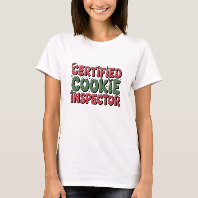 T-shirt famille de l'inspecteur certifié de cookie (Devant)