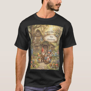 T-shirt Famille de lutins fantaisistes dans un cottage de