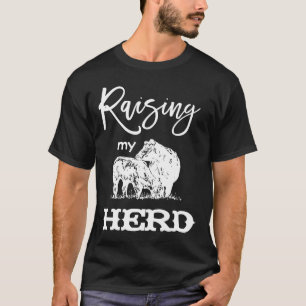 T-shirt Famille de maman vache élevant mon troupeau Vie à