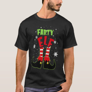 T-shirt Famille de Noël appariée à l'elfe péteur