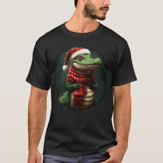 T-shirt Famille de Noël de crocodile