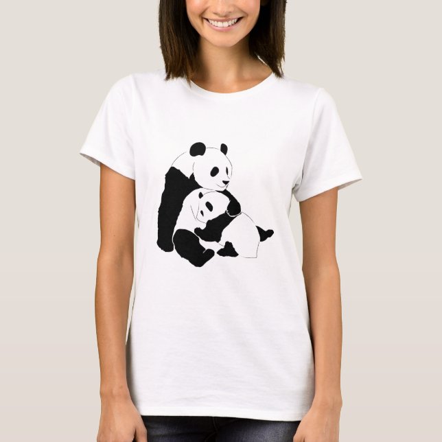 T-shirt Famille de panda (Devant)