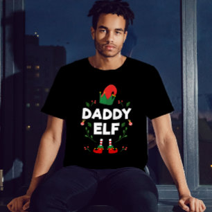 T-shirt Famille de papa elf correspondant noël nom de la t