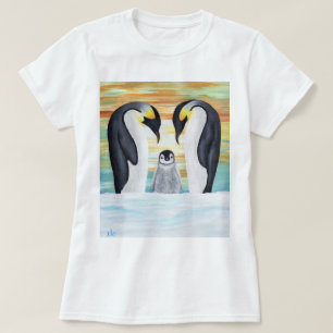 T-shirt Famille de pingouin avec le pingouin de bébé