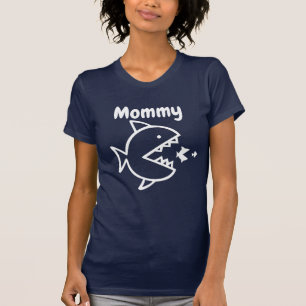 T-shirt Famille de poissons de requin de maman drôle
