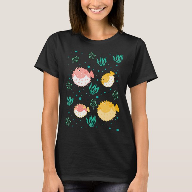 T-shirt Famille de poissons-globes (Devant)