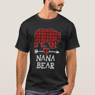 T-shirt Famille de pyjama correspondant à l'ours Nana roug
